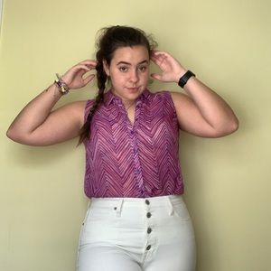 ❤️Chevron sheer tank top